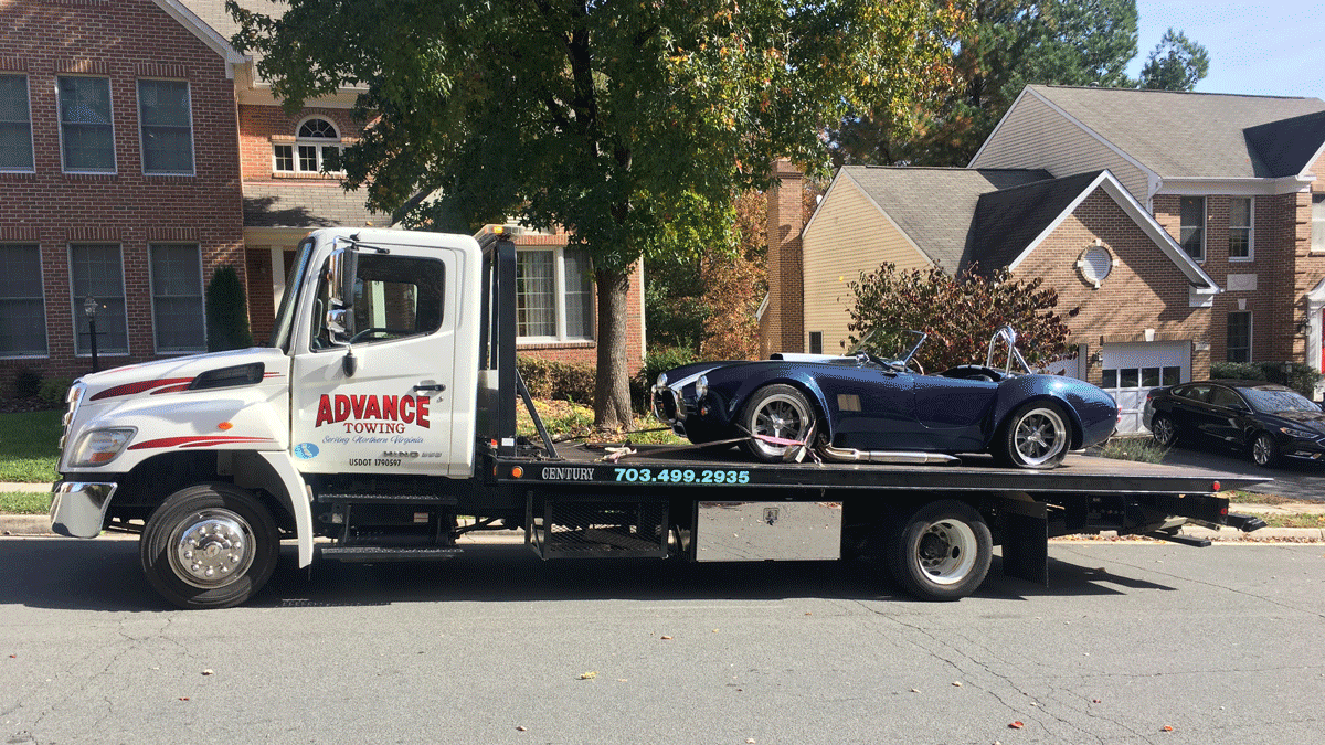 classic car towing